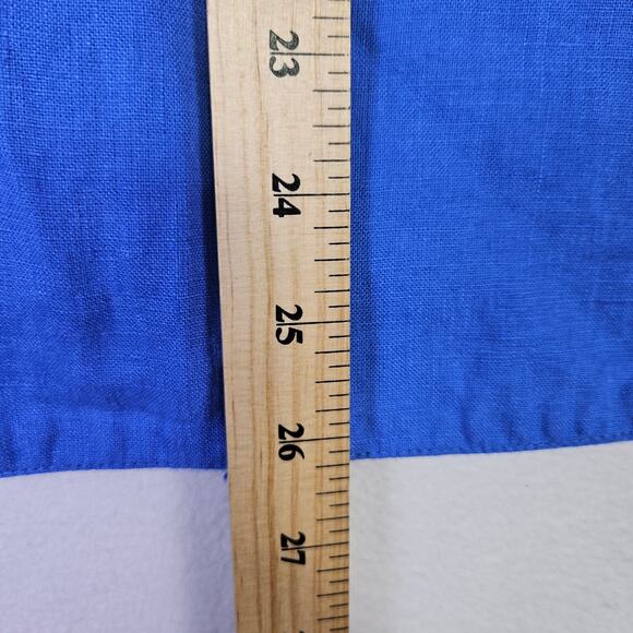 FLAX Designs Linen Top Womens 2G Blue Lagenlook Tunic Oversized Boho Shirt 24W - Picture 12 of 14